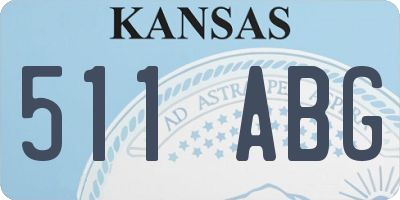 KS license plate 511ABG