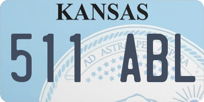 KS license plate 511ABL