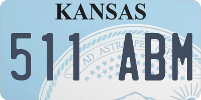 KS license plate 511ABM