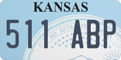 KS license plate 511ABP