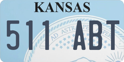 KS license plate 511ABT