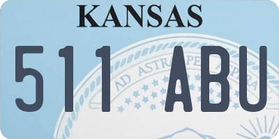 KS license plate 511ABU
