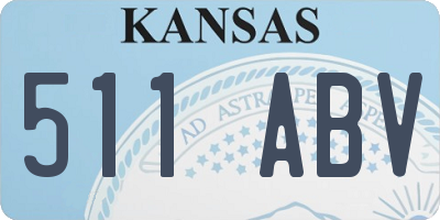 KS license plate 511ABV