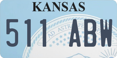 KS license plate 511ABW