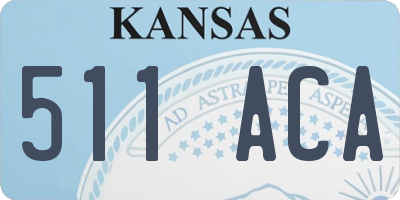 KS license plate 511ACA
