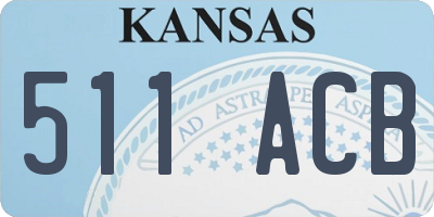 KS license plate 511ACB