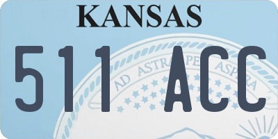 KS license plate 511ACC