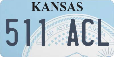 KS license plate 511ACL