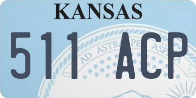 KS license plate 511ACP