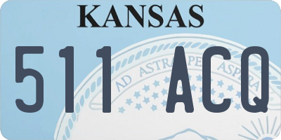 KS license plate 511ACQ