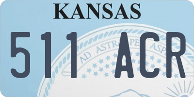 KS license plate 511ACR