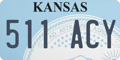 KS license plate 511ACY