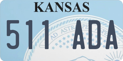 KS license plate 511ADA