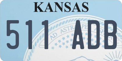 KS license plate 511ADB