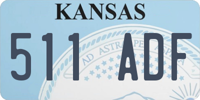 KS license plate 511ADF