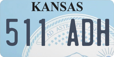 KS license plate 511ADH