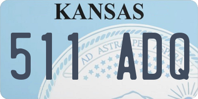 KS license plate 511ADQ