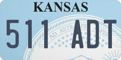 KS license plate 511ADT