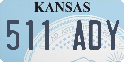KS license plate 511ADY