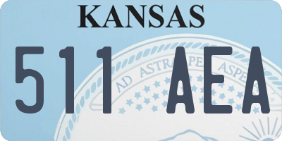 KS license plate 511AEA