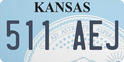 KS license plate 511AEJ