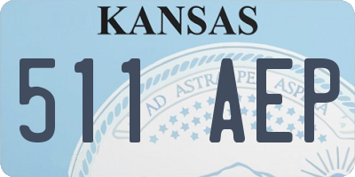 KS license plate 511AEP