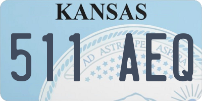KS license plate 511AEQ