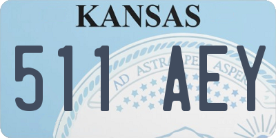 KS license plate 511AEY