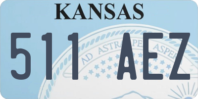 KS license plate 511AEZ