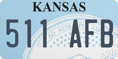 KS license plate 511AFB