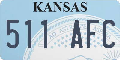 KS license plate 511AFC