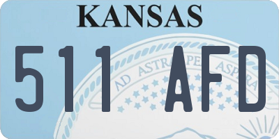 KS license plate 511AFD