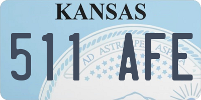 KS license plate 511AFE