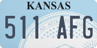 KS license plate 511AFG