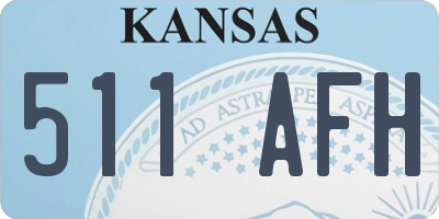 KS license plate 511AFH