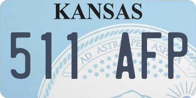 KS license plate 511AFP