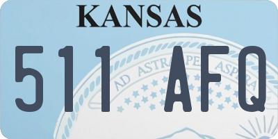 KS license plate 511AFQ