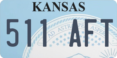 KS license plate 511AFT