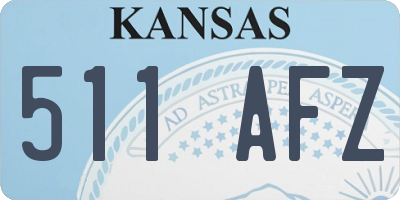 KS license plate 511AFZ