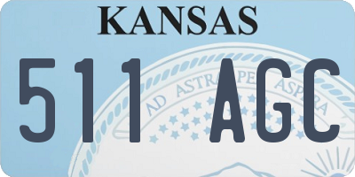KS license plate 511AGC
