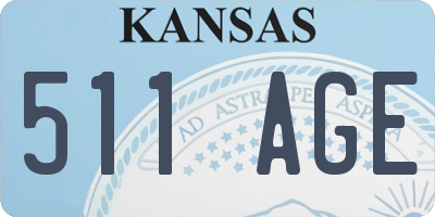 KS license plate 511AGE