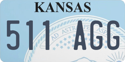 KS license plate 511AGG
