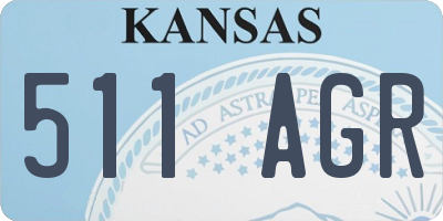 KS license plate 511AGR