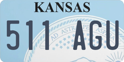KS license plate 511AGU