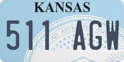 KS license plate 511AGW