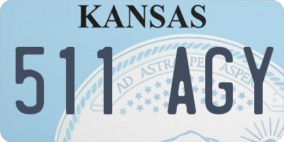 KS license plate 511AGY