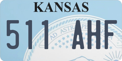 KS license plate 511AHF