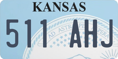 KS license plate 511AHJ