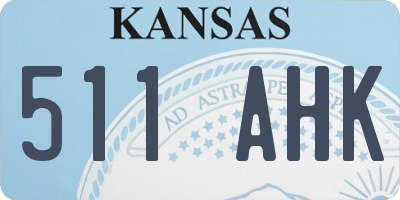 KS license plate 511AHK