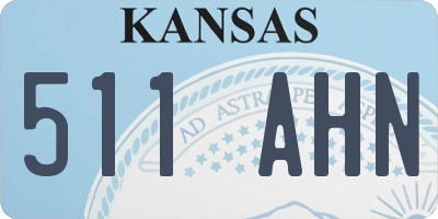 KS license plate 511AHN